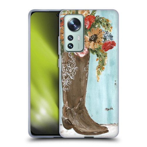 Haley Bush Floral Painting Boot Soft Gel Case for Xiaomi 12