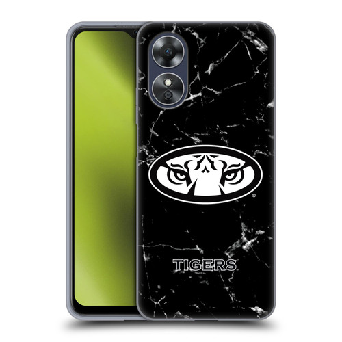 Auburn University AU Auburn University Black And White Marble Soft Gel Case for OPPO A17