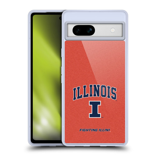University Of Illinois U Of I University Of Illinois Campus Logotype Soft Gel Case for Google Pixel 7a