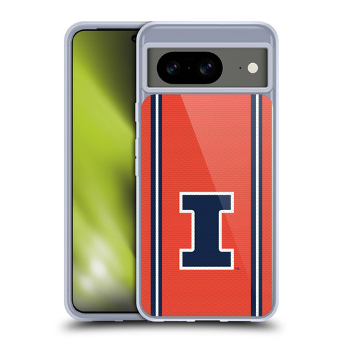 University Of Illinois U Of I University Of Illinois Football Jersey Soft Gel Case for Google Pixel 8