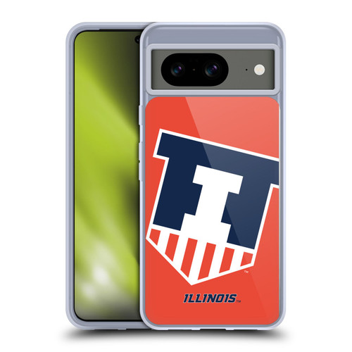 University Of Illinois U Of I University Of Illinois Oversized Icon Soft Gel Case for Google Pixel 8