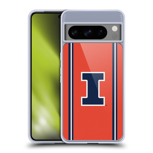 University Of Illinois U Of I University Of Illinois Football Jersey Soft Gel Case for Google Pixel 8 Pro