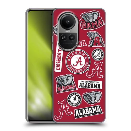 University Of Alabama UA The University Of Alabama Art Collage Soft Gel Case for OPPO Reno10 5G / Reno10 Pro 5G