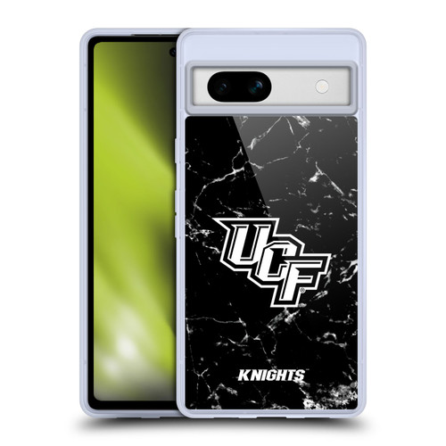 University Of Central Florida UCF University Of Central Florida Black And White Marble Soft Gel Case for Google Pixel 7a
