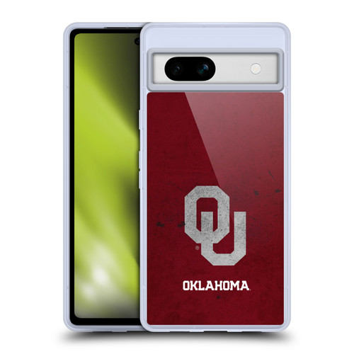 University of Oklahoma OU The University of Oklahoma Distressed Look Soft Gel Case for Google Pixel 7a