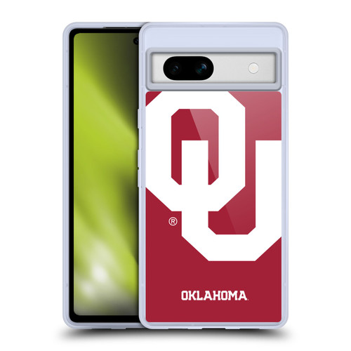 University of Oklahoma OU The University of Oklahoma Oversized Icon Soft Gel Case for Google Pixel 7a