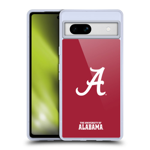 University Of Alabama UA The University Of Alabama Plain Soft Gel Case for Google Pixel 7a