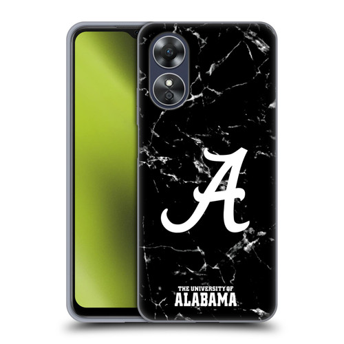 University Of Alabama UA The University Of Alabama Black And White Marble Soft Gel Case for OPPO A17