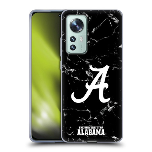 University Of Alabama UA The University Of Alabama Black And White Marble Soft Gel Case for Xiaomi 12