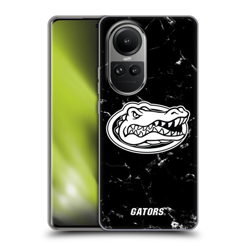 University Of Florida UF University Of Florida Black And White Marble Soft Gel Case for OPPO Reno10 5G / Reno10 Pro 5G