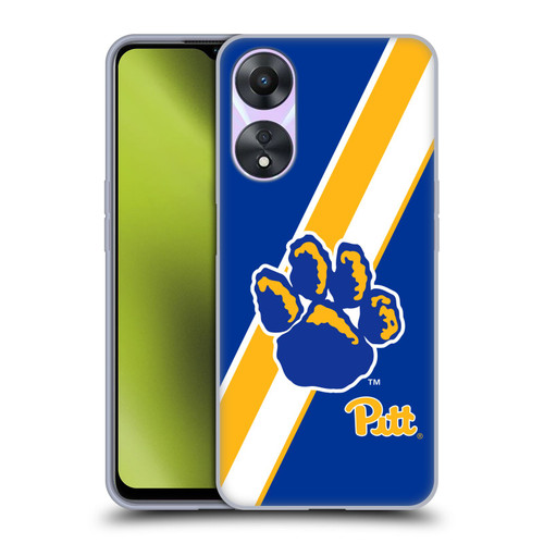 University Of Pittsburgh University Of Pittsburgh Stripes Soft Gel Case for OPPO A78 4G