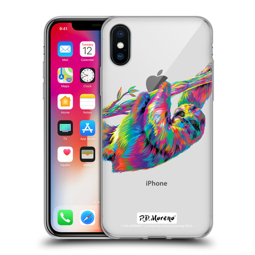 P.D. Moreno Animals Sloth Soft Gel Case for Apple iPhone X / iPhone XS