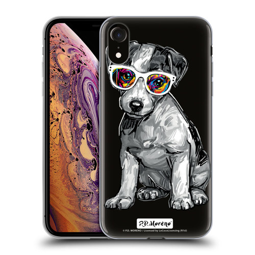 P.D. Moreno Black And White Dogs Jack Russell Soft Gel Case for Apple iPhone XR
