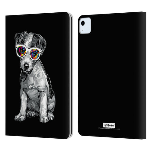 P.D. Moreno Black And White Dogs Jack Russell Leather Book Wallet Case Cover For Apple iPad Air 2020 / 2022