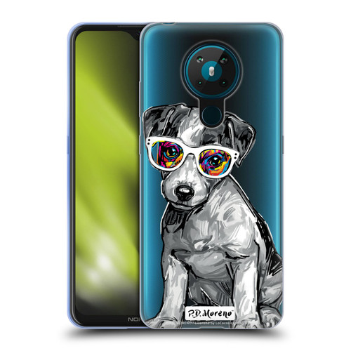 P.D. Moreno Black And White Dogs Jack Russell Soft Gel Case for Nokia 5.3