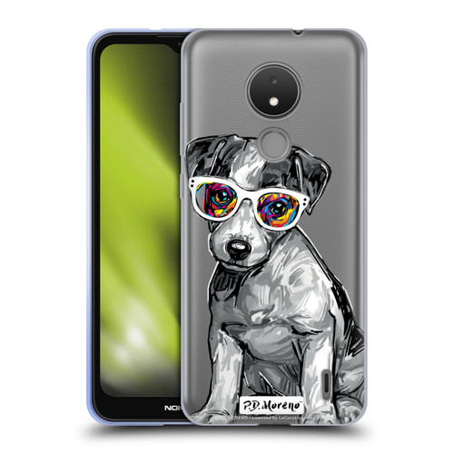 P.D. Moreno Black And White Dogs Jack Russell Soft Gel Case for Nokia C21