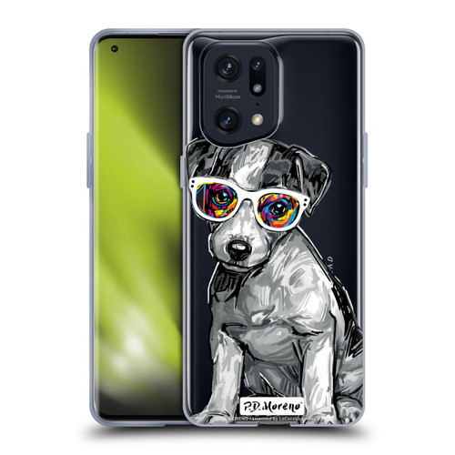 P.D. Moreno Black And White Dogs Jack Russell Soft Gel Case for OPPO Find X5 Pro