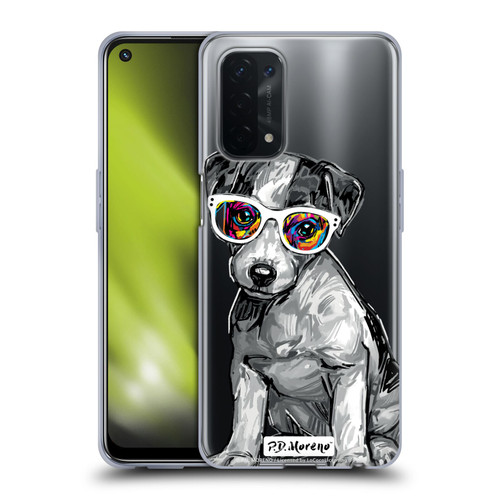 P.D. Moreno Black And White Dogs Jack Russell Soft Gel Case for OPPO A54 5G