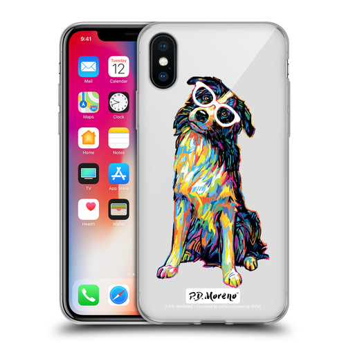 P.D. Moreno Dogs Border Collie Soft Gel Case for Apple iPhone X / iPhone XS