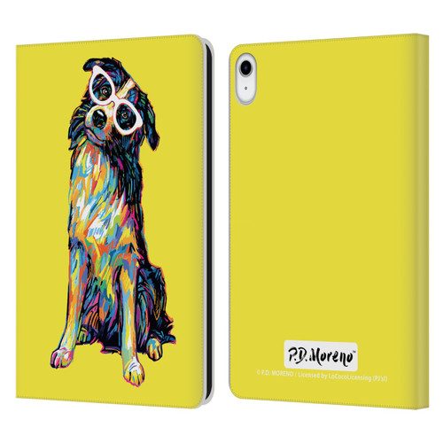 P.D. Moreno Dogs Border Collie Leather Book Wallet Case Cover For Apple iPad 10.9 (2022)