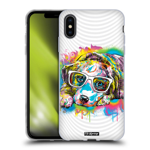 P.D. Moreno Drip Art Cats And Dogs Labrador Soft Gel Case for Apple iPhone XS Max