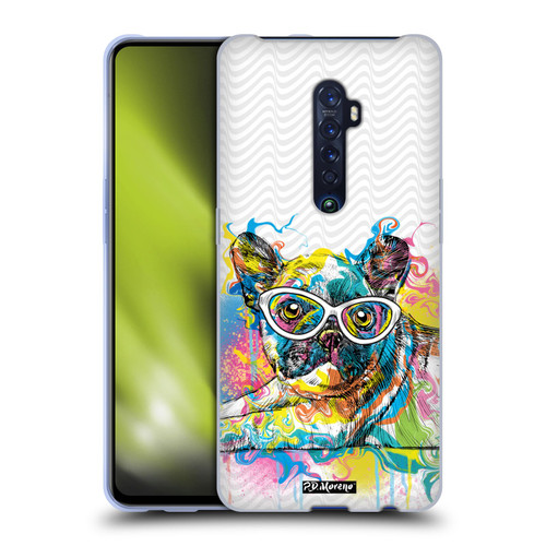 P.D. Moreno Drip Art Cats And Dogs French Bulldog Soft Gel Case for OPPO Reno 2