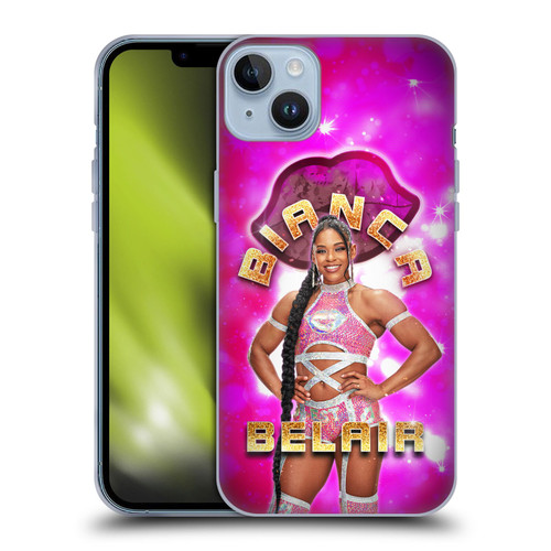 WWE Bianca Belair Portrait Soft Gel Case for Apple iPhone 14 Plus