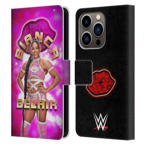 WWE Bianca Belair Portrait Leather Book Wallet Case Cover For Apple iPhone 14 Pro