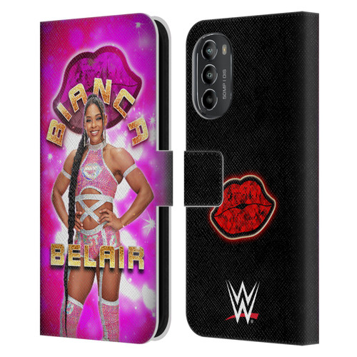 WWE Bianca Belair Portrait Leather Book Wallet Case Cover For Motorola Moto G82 5G