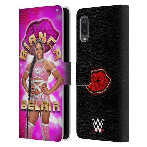 WWE Bianca Belair Portrait Leather Book Wallet Case Cover For Samsung Galaxy A02/M02 (2021)