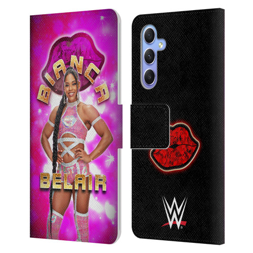 WWE Bianca Belair Portrait Leather Book Wallet Case Cover For Samsung Galaxy A34 5G