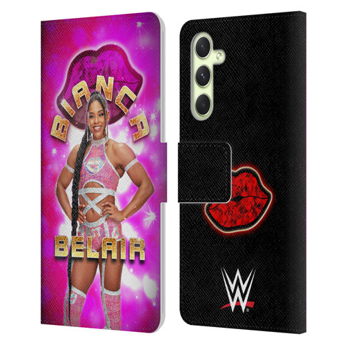 WWE Bianca Belair Portrait Leather Book Wallet Case Cover For Samsung Galaxy A54 5G