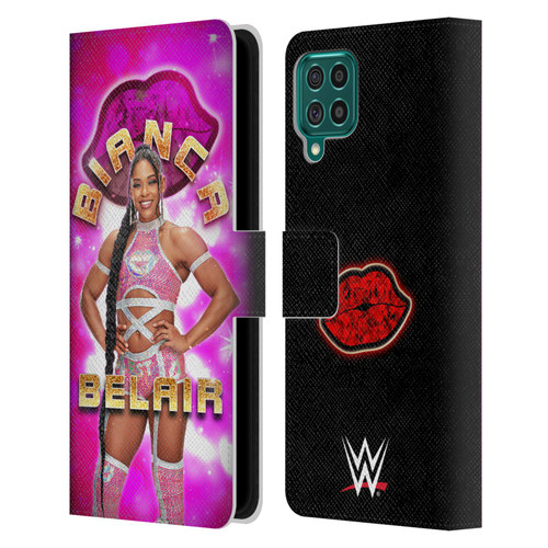 WWE Bianca Belair Portrait Leather Book Wallet Case Cover For Samsung Galaxy F62 (2021)