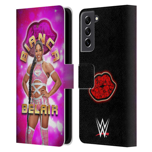 WWE Bianca Belair Portrait Leather Book Wallet Case Cover For Samsung Galaxy S21 FE 5G