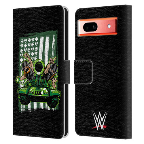 WWE D-Generation X Flag Leather Book Wallet Case Cover For Google Pixel 7a