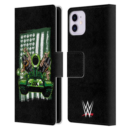 WWE D-Generation X Flag Leather Book Wallet Case Cover For Apple iPhone 11