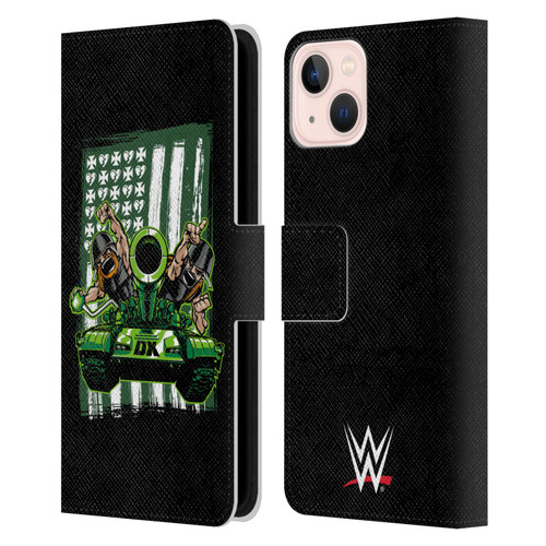 WWE D-Generation X Flag Leather Book Wallet Case Cover For Apple iPhone 13