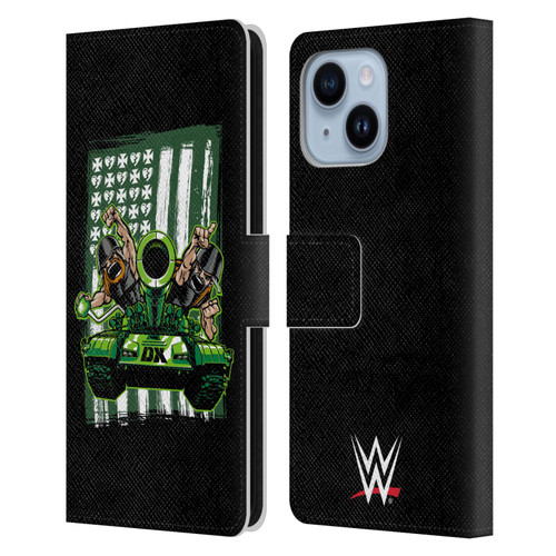 WWE D-Generation X Flag Leather Book Wallet Case Cover For Apple iPhone 14 Plus