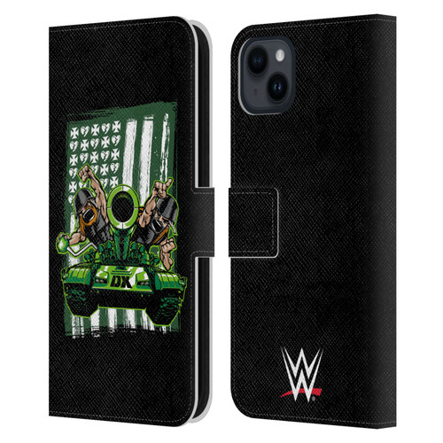 WWE D-Generation X Flag Leather Book Wallet Case Cover For Apple iPhone 15 Plus