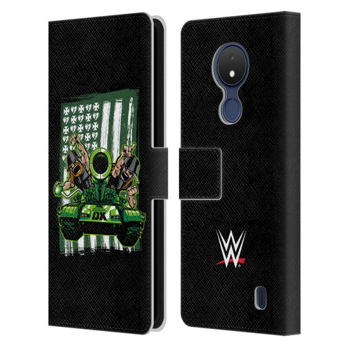 WWE D-Generation X Flag Leather Book Wallet Case Cover For Nokia C21