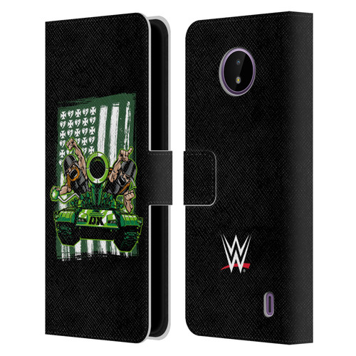 WWE D-Generation X Flag Leather Book Wallet Case Cover For Nokia C10 / C20