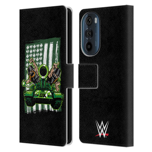 WWE D-Generation X Flag Leather Book Wallet Case Cover For Motorola Edge 30