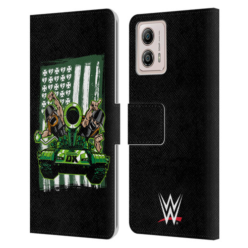 WWE D-Generation X Flag Leather Book Wallet Case Cover For Motorola Moto G53 5G
