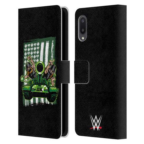 WWE D-Generation X Flag Leather Book Wallet Case Cover For Samsung Galaxy A02/M02 (2021)