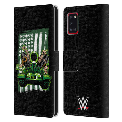 WWE D-Generation X Flag Leather Book Wallet Case Cover For Samsung Galaxy A31 (2020)