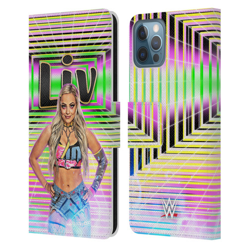 WWE Liv Morgan Portrait Leather Book Wallet Case Cover For Apple iPhone 12 / iPhone 12 Pro