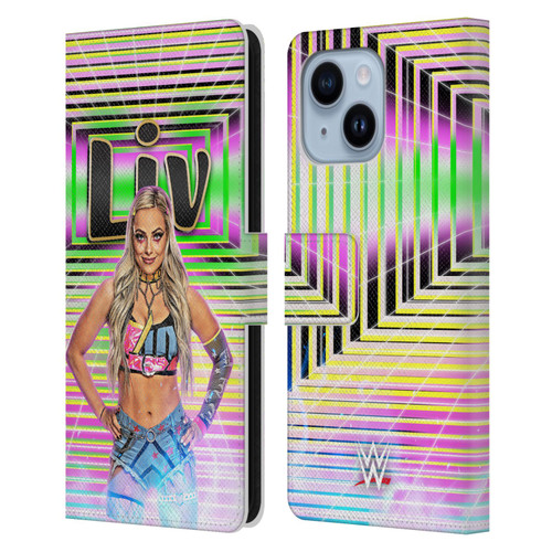 WWE Liv Morgan Portrait Leather Book Wallet Case Cover For Apple iPhone 14 Plus