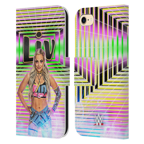 WWE Liv Morgan Portrait Leather Book Wallet Case Cover For Apple iPhone 7 / 8 / SE 2020 & 2022