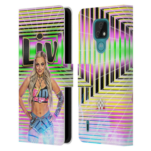 WWE Liv Morgan Portrait Leather Book Wallet Case Cover For Motorola Moto E7