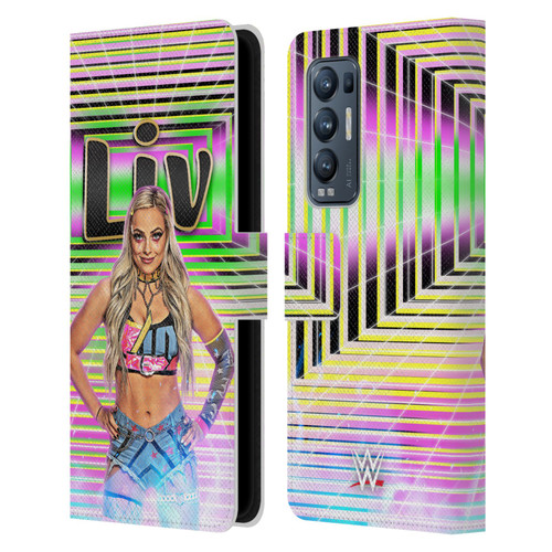 WWE Liv Morgan Portrait Leather Book Wallet Case Cover For OPPO Find X3 Neo / Reno5 Pro+ 5G